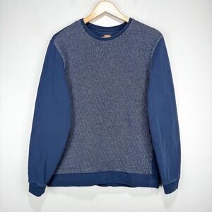 Common People Sweater Sweatshirt Women Medium Navy Blue 100% Cotton‎ Crew Neck